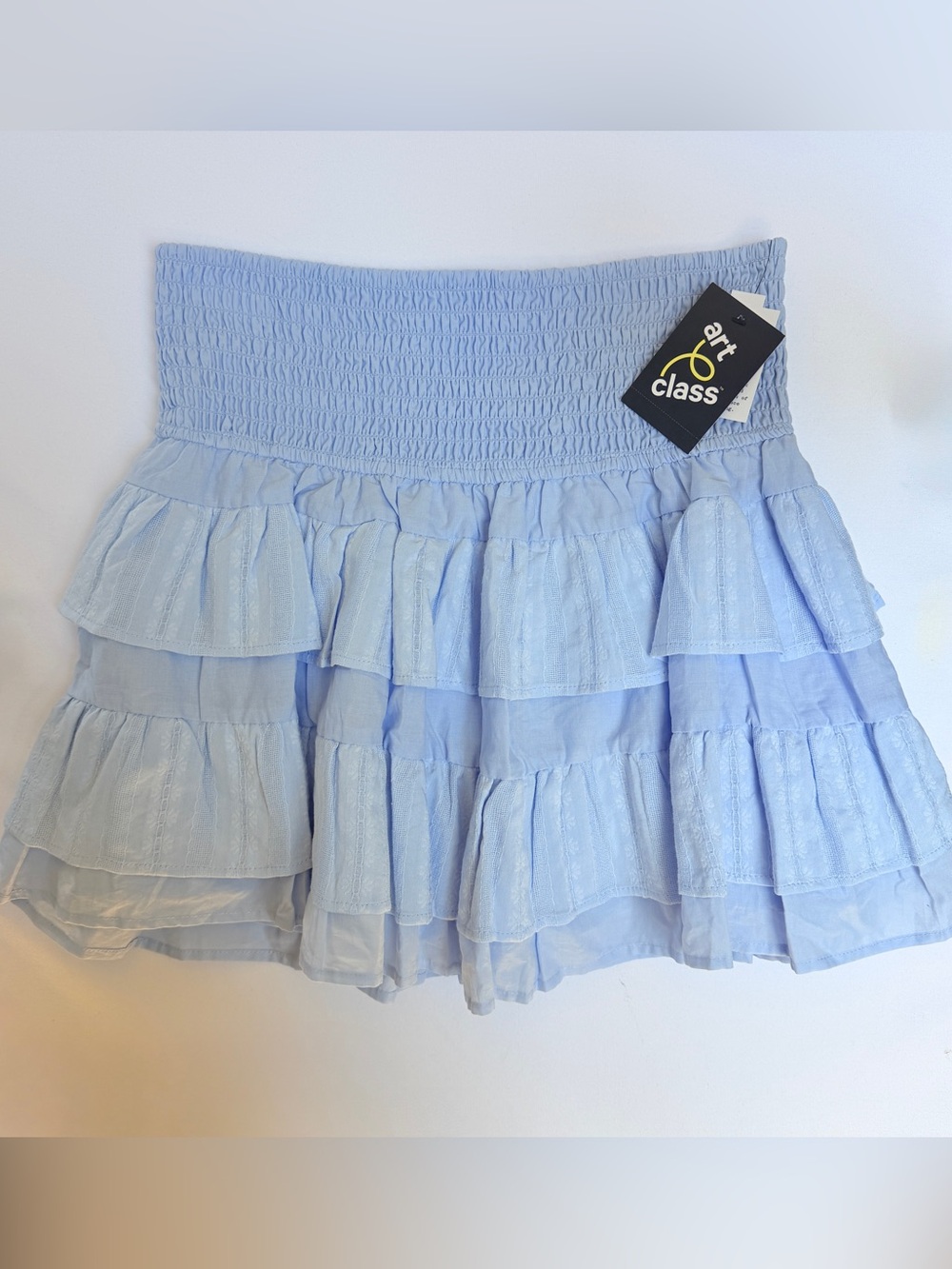 Art Class Blue Tiered Ruffle Skirt NWT XL 14